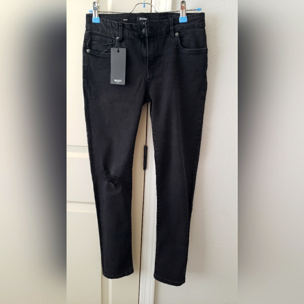 Girl's Hudson black skinny jeans